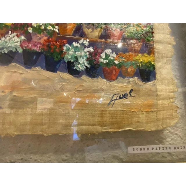 Early 21st Century Avel, Rambla de Barcelona (Sobre Papiro), 2023, Oil on Canvas, Framed For Sale - Image 5 of 6