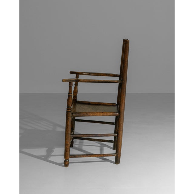 19th Century English Yorkshire Oak Spindle-Back Armchair For Sale - Image 17 of 18