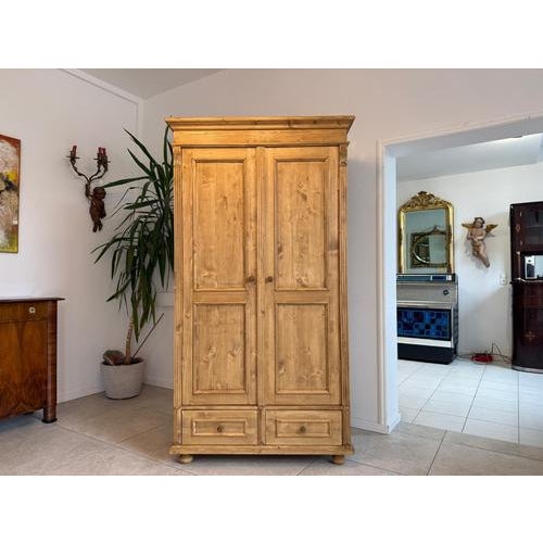 Rustic Wardrobe in Natural Wood For Sale - Image 4 of 16
