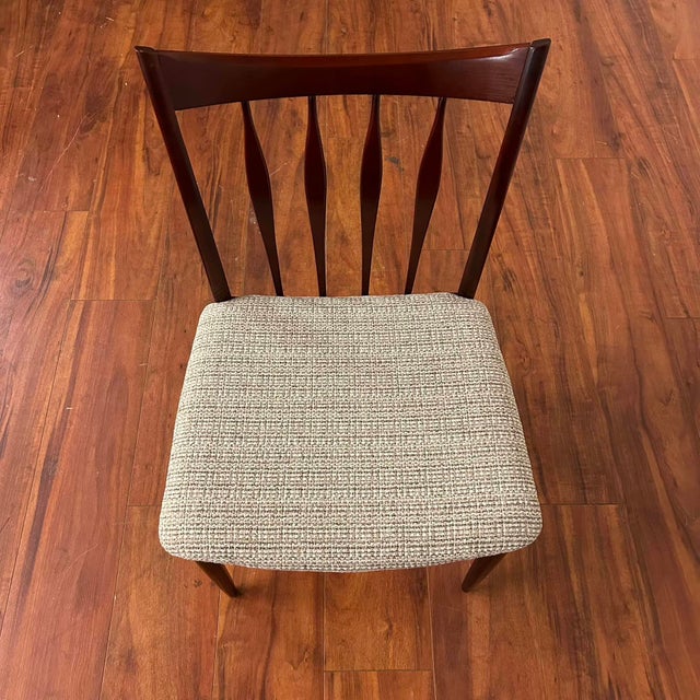 Wood Greaves & Thomas Vintage Dining Chairs Newly Upholstered - Set of 6 For Sale - Image 7 of 13