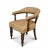 19th Century Cream Leather Buttonback Open Frame Armchair For Sale - Image 3 of 5