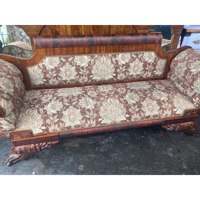 1875 Victorian Couch Made in the Us Hand Carved Walnut For Sale In Los Angeles - Image 6 of 12