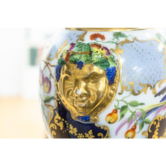 Pair of Antique 19th Century Hand Painted Floral White Porcelain Vases For Sale In Detroit - Image 6 of 8