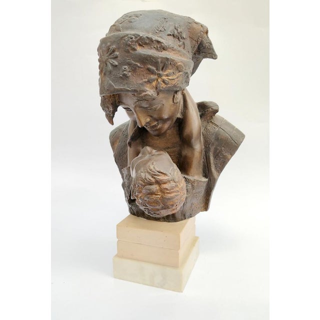 Vintage Mid-Century Bronze Maternity Sculpture by Antonio Merente, 1960s For Sale - Image 11 of 11