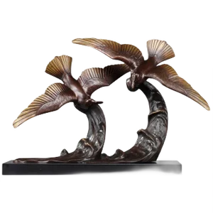 Bronze Flying Gulls Figure by Enrique Molins