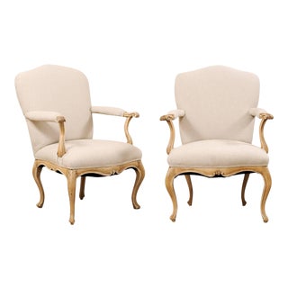 19th Century Italian Upholstered Armchairs - a Pair For Sale