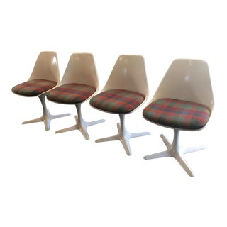 1960s Fiberglass Burke Tulip Chairs - Set of 4 For Sale