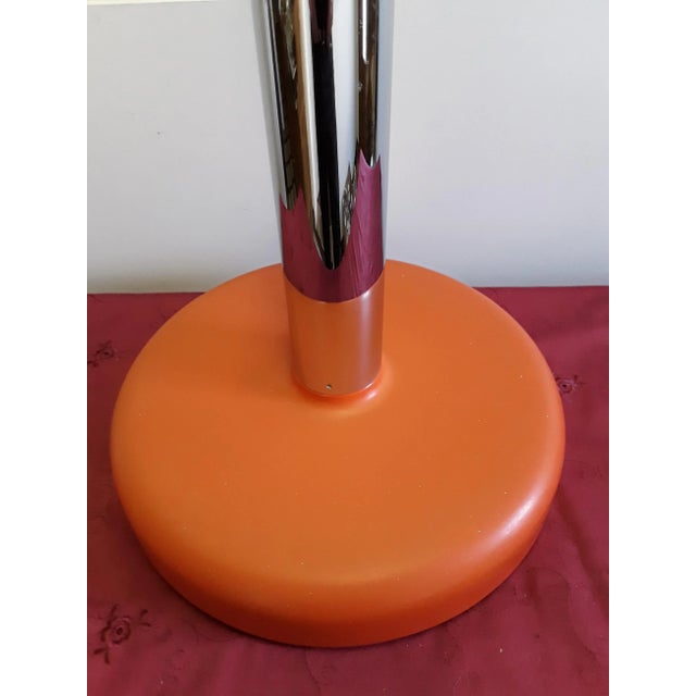 Vintage Chrome and Orange Metal Ceiling Lamp from Staff For Sale - Image 4 of 7
