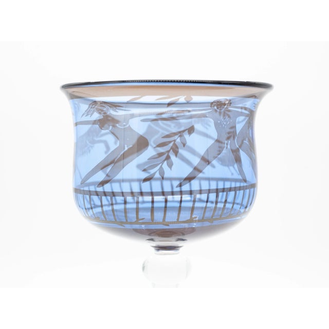 1970s Grail Goblet Vase in Glass by Gunnar Cyrén for Orrefors, Sweden, 1977 For Sale - Image 5 of 9