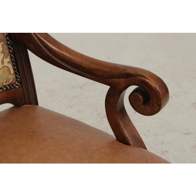 Set of 8 Henredon Walnut Finish Dining Chairs For Sale In Philadelphia - Image 6 of 18