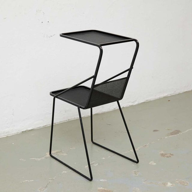 Black Coffee Table attributed to Mathieu Matégot, 1950s For Sale - Image 3 of 15