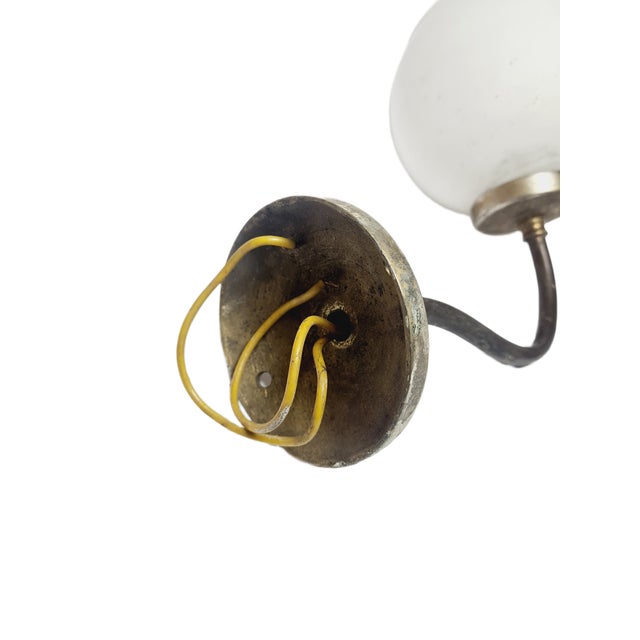 Metal Art Nouveau Style Wall Lamp, Poland, 1950s For Sale - Image 7 of 9