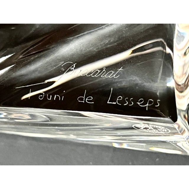 Baccarat Late 20th Century Baccarat Art Crystal Horse Head by Tauni De Lesseps For Sale - Image 4 of 5
