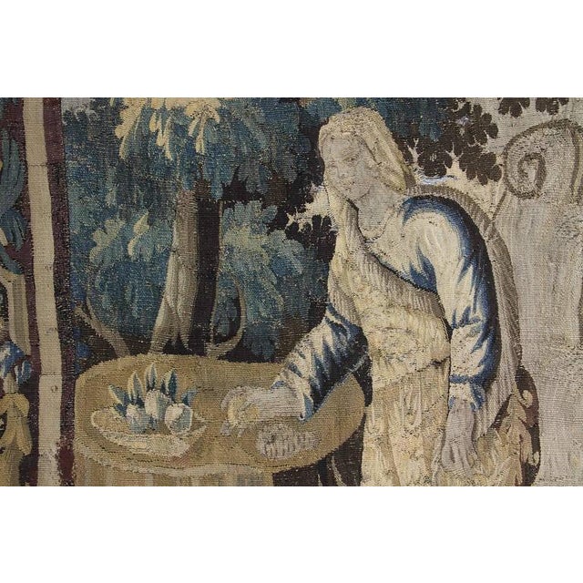 Textile Flemish Verdure Garden Tapestry For Sale - Image 7 of 11