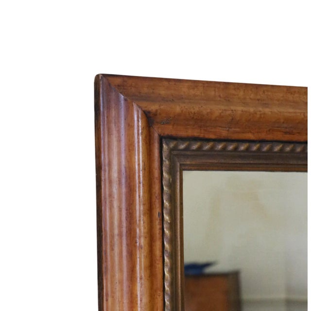 Antique Birdseye Maple Overmantle Wall Mirror, 1800s For Sale - Image 5 of 9