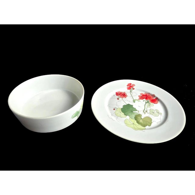 Vintage Geranium by Block Spal Plates and Bowls, 10 Pieces For Sale - Image 10 of 12