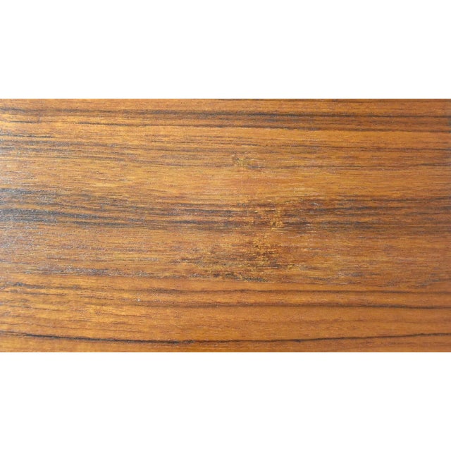 Brown 1960s Danish Modern Square Teak Dining Table For Sale - Image 8 of 10