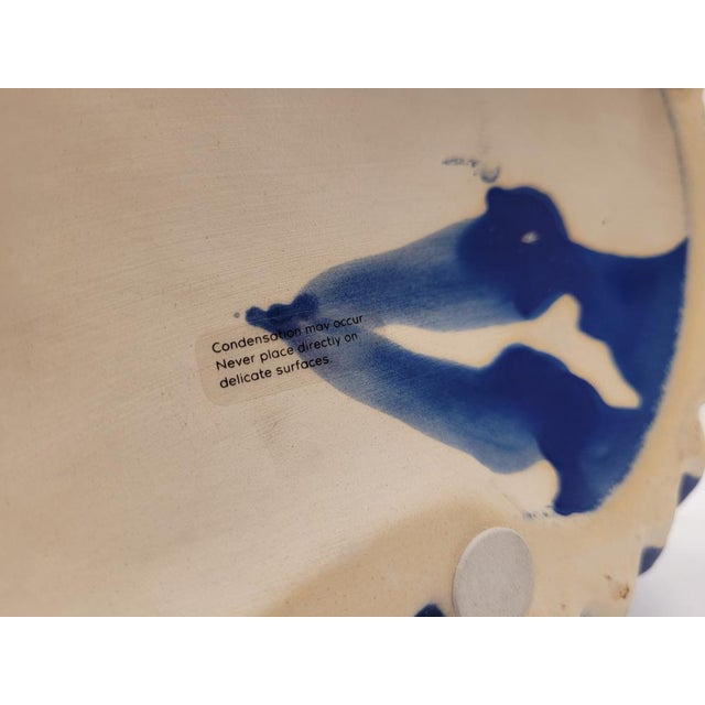 Small Modern Blue Ceramic Vase in Blown Glass, Denmark, 1970s For Sale - Image 13 of 14