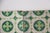 Late 19th Century Dark and Light Green Set of Four Tiles, Portuguese For Sale - Image 4 of 12