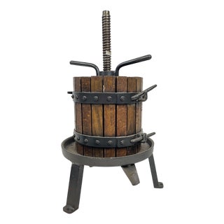 Antique Manual Wine Press with Working Press, 1950s For Sale