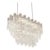 Scenographic italian hand-made chandelier with clear “tronchi”, elements of murano glass. huge chandelier in a bath of...
