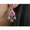 Natural diamond 1.43cts & ruby 4.42cts earring in 18k gold For Sale - Image 16 of 18
