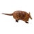 Vintage Hand-Carved Wooden Armadillo Sculpture – Signed Folk Art Figure 1991 – Articulated Accordion Body For Sale