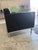 Black Leather and Chrome Theatre Sofa by DWR For Sale In Phoenix - Image 6 of 8