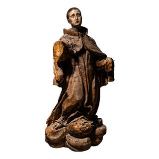 Unknown, Wooden Sculpture of Saint Francis of Assisi, 1800s, Wood For Sale