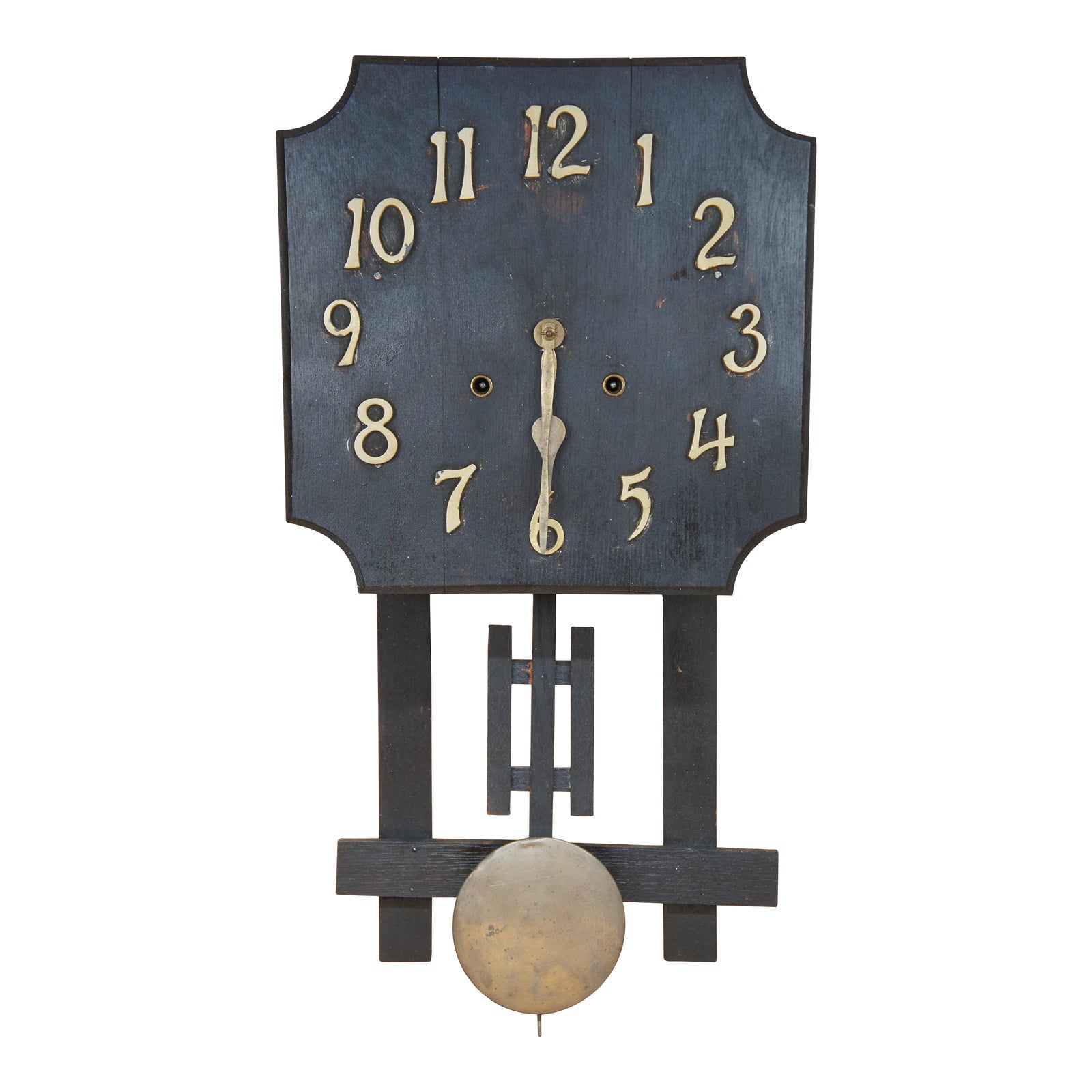 Antique Mission Arts & Crafts National Clock Co Oak Wall 8 Dar