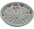 Ceramic Vintage Orange & Teal Moorish Floral Ceramic Bowl For Sale - Image 7 of 11