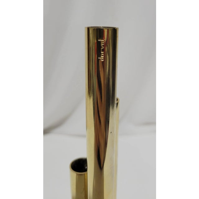 Gold Modernist Dorval Italy 24k Plated Bud Vase For Sale - Image 8 of 9