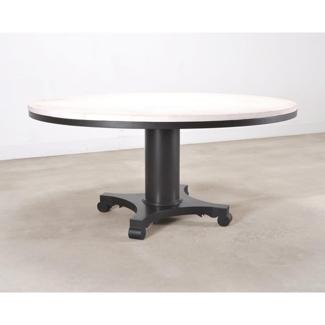 McKinnon and Harris McKinnon and Harris Stone Top Dining Table and Six Dining Chairs For Sale - Image 4 of 18