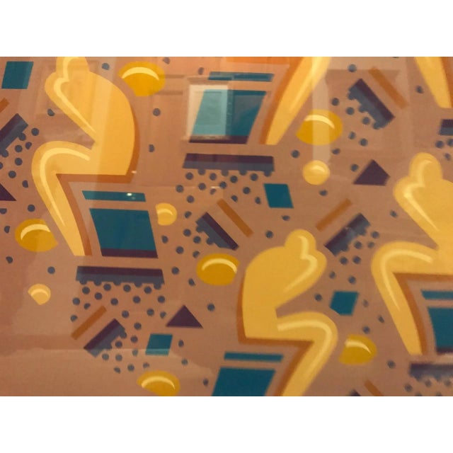 Contemporary 1980s "Seven Figure Oval" Modernist Figurative Signed Print by Robert Gordy, Framed For Sale - Image 3 of 6