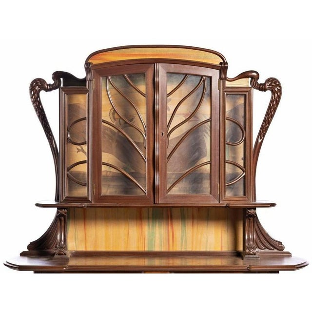 French Art Nouveau Cabinet, 1900s For Sale - Image 4 of 11