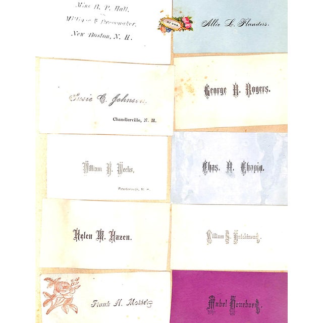 White Mid 20th Century Victorian Calling Card Album For Sale - Image 8 of 13