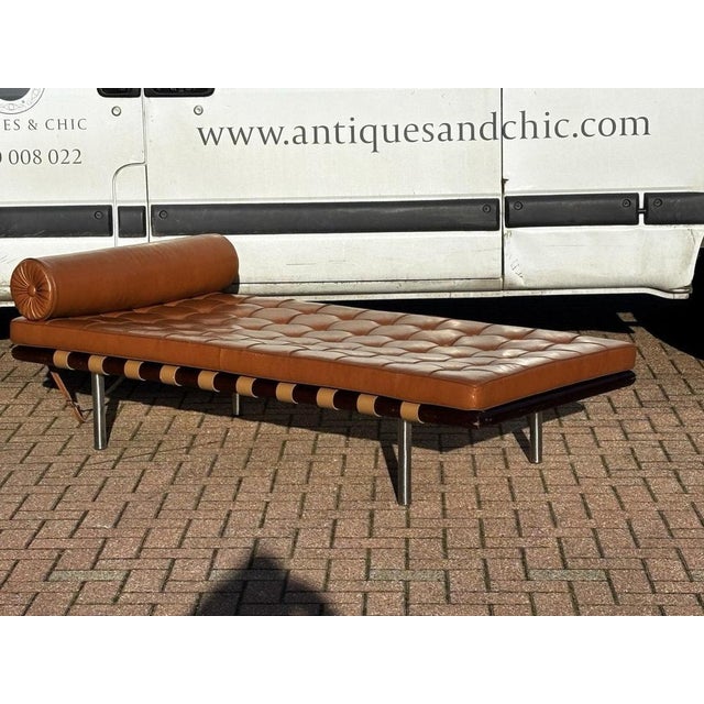 Barcelona Daybed in Tan Leather For Sale - Image 13 of 14