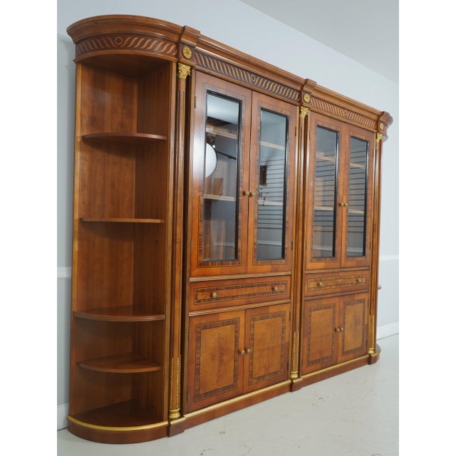 AGE Approx: 30 Years Old DETAILS Mahogany Adjustable Shelves Exotic Mixed Wood Inlays Fine Carved Details High Quality...
