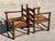 Mid-Century Modern French Wooden and Straw Armchairs, 1960, Set of 2 For Sale - Image 3 of 8