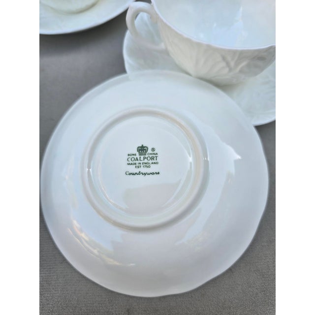 Coalport Porcelain 1980s Coalport Cups and Saucers - 14 pcs For Sale - Image 4 of 5