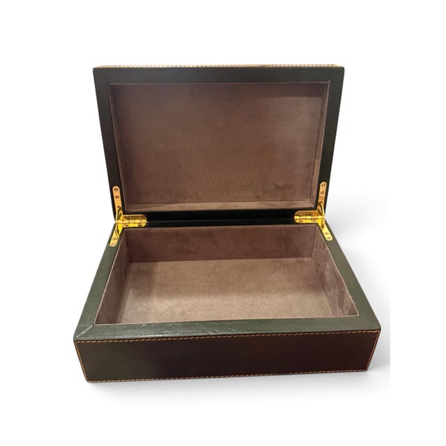 Brand New! Elevate any office, study, or dressing room with this handsome gentleman's valet box, beautifully wrapped in...