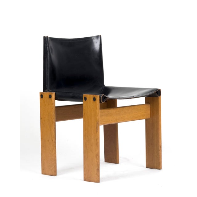 Molteni Monk Dining Chairs by Afra and Tobia Scarpa for Molteni, 1970s, Set of 4 For Sale - Image 4 of 11