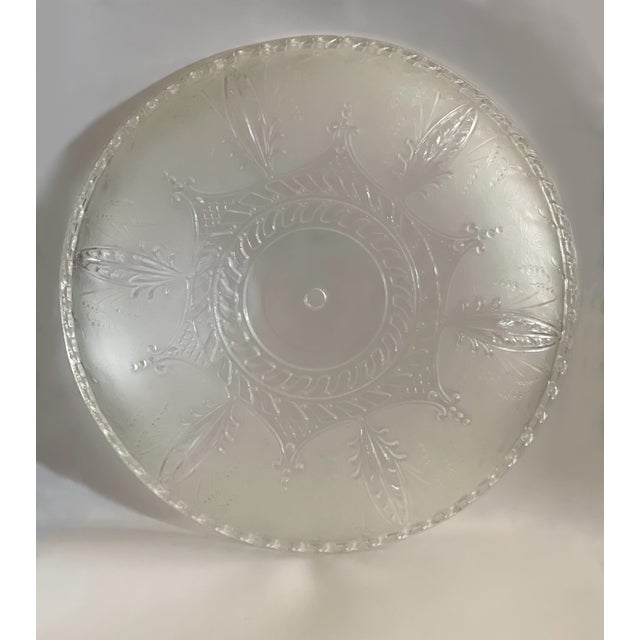Early 20th Century Art Deco Glass Flush Mount Light Shade For Sale - Image 9 of 9