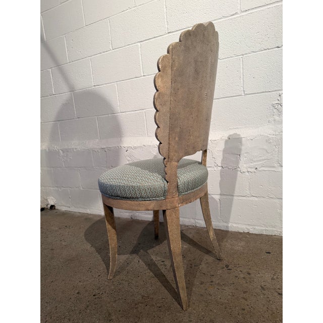 Shagreen Side Chair With Fortuny Upholstery For Sale - Image 13 of 14