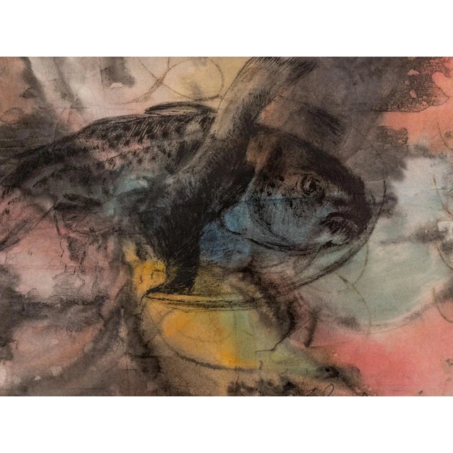 1940s Fish, Watercolor on Paper, Framed For Sale - Image 5 of 10