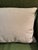 Traditional Gray Linen Pillow With White Geometric Appliqué For Sale - Image 3 of 3