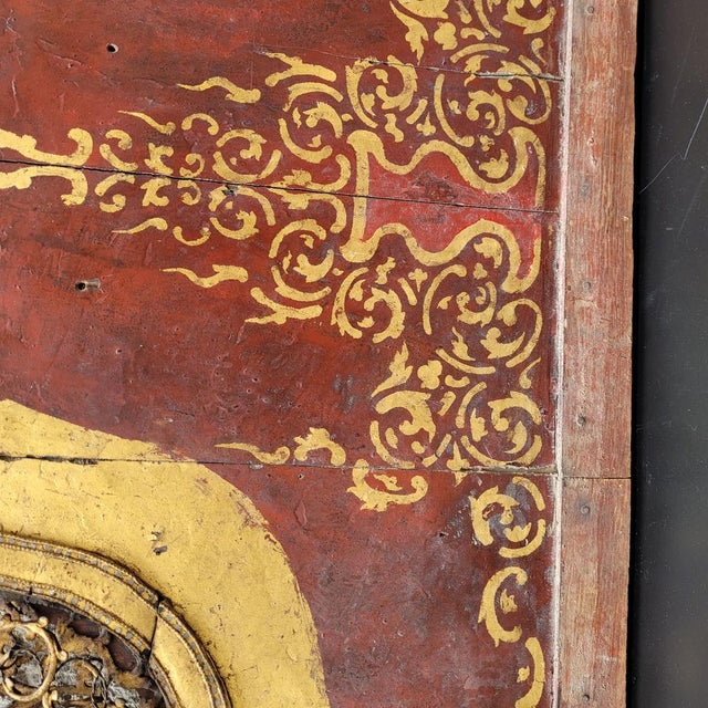 Metal Burmese Artist, Baroque Altar, 1800s, Metal, Wood and Gold For Sale - Image 7 of 18