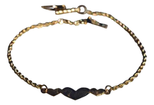 The Bamori: Ladies 14K Yellow Gold Engravable Heart Bracelet