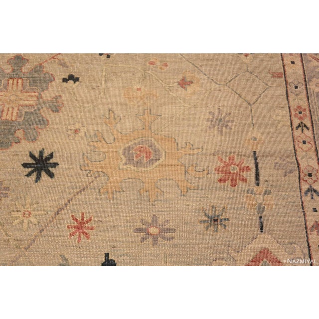 Textile Modern Room Size Classic Turkish Oushak Design Contemporary Rug For Sale - Image 7 of 7