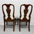 Late 20th Century Henkel Harris 110s 29 Solid Mahogany Queen Anne Dining Side Chair - Pair B For Sale - Image 5 of 12